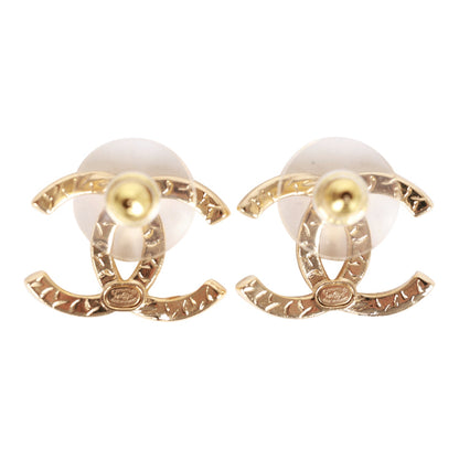 Chanel Gold Crystal Twist Boucle CC Earrings