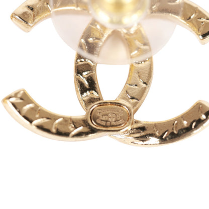 Chanel Gold Crystal Twist Boucle CC Earrings