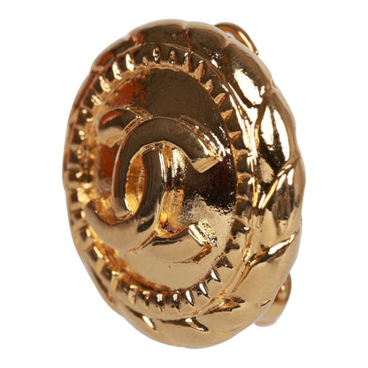 Chanel Vintage Gold Tone CC Stud Earrings