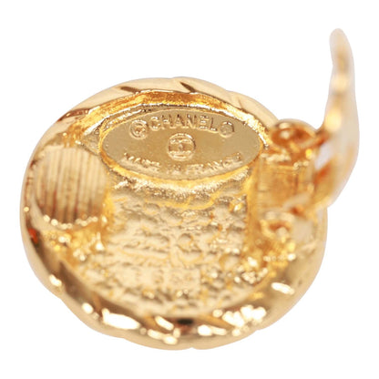 Chanel Vintage Gold Tone CC Stud Earrings