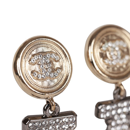 Chanel Crystal Embellished No. 5 Bottle Earrings