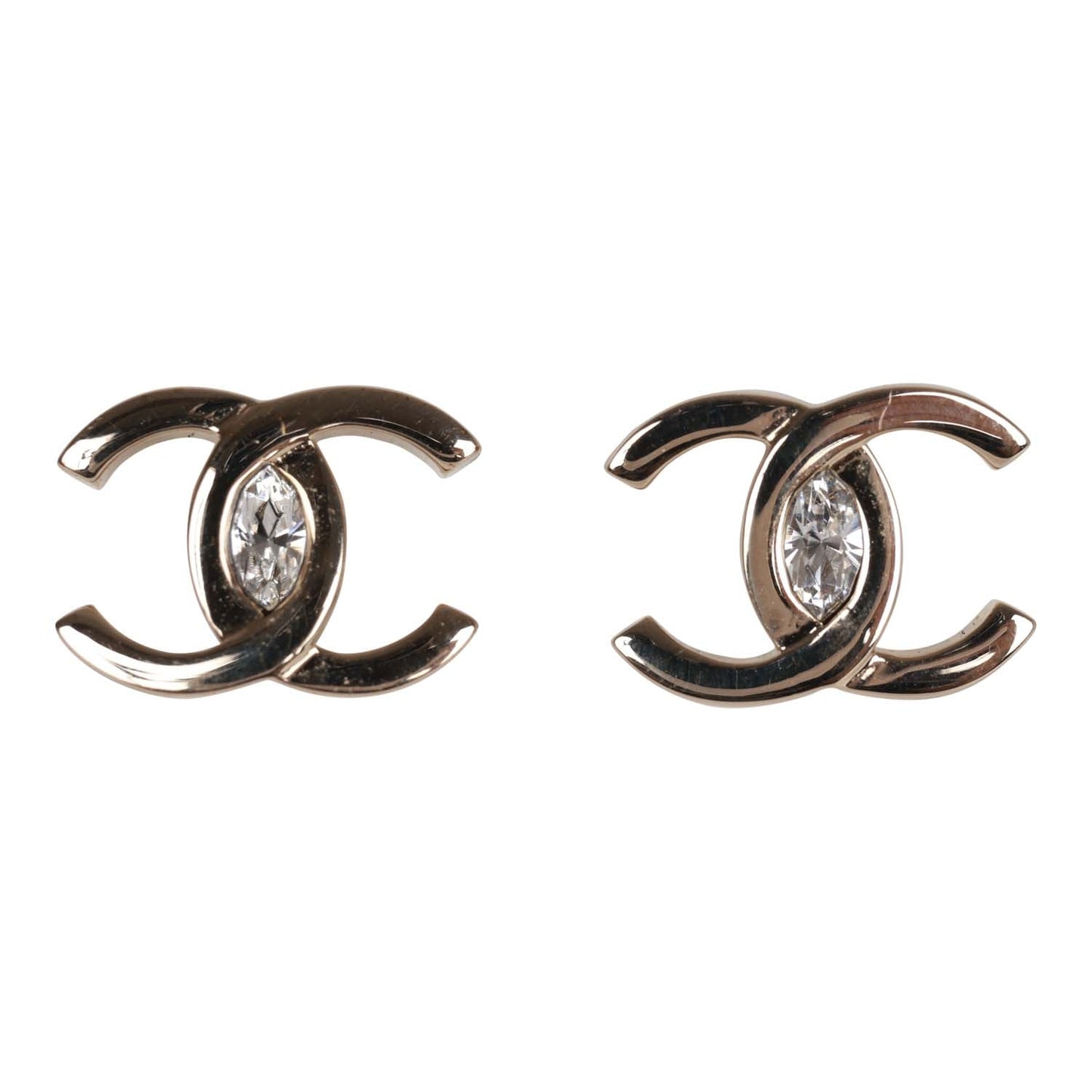 Chanel Classic "CC" Faux Crystal Earrings