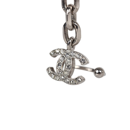 Chanel Hoop CC Chain Cuff Single Earring Silver Hardware