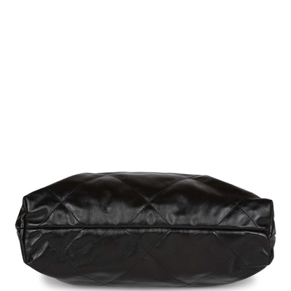 Chanel Small 22 Bag Black Lambskin Antique Gold Hardware
