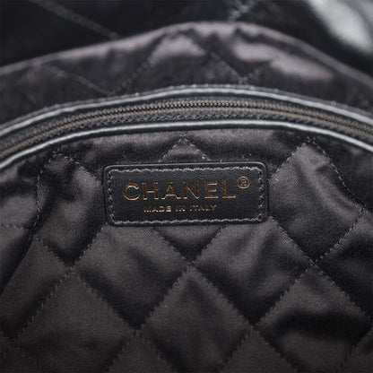 Chanel Small 22 Bag Black Lambskin Antique Gold Hardware