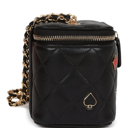 Chanel Monte Carlo Small Vanity Case Black Quilted Lambskin Gold Hardware