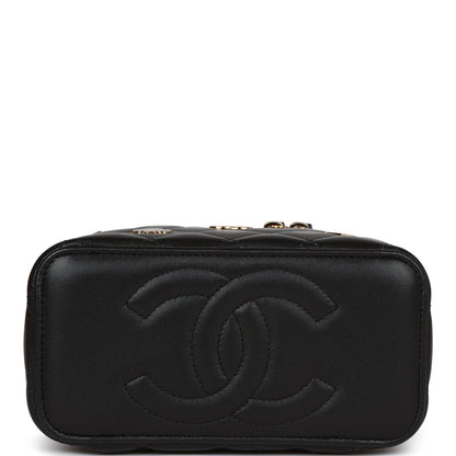 Chanel Monte Carlo Small Vanity Case Black Quilted Lambskin Gold Hardware