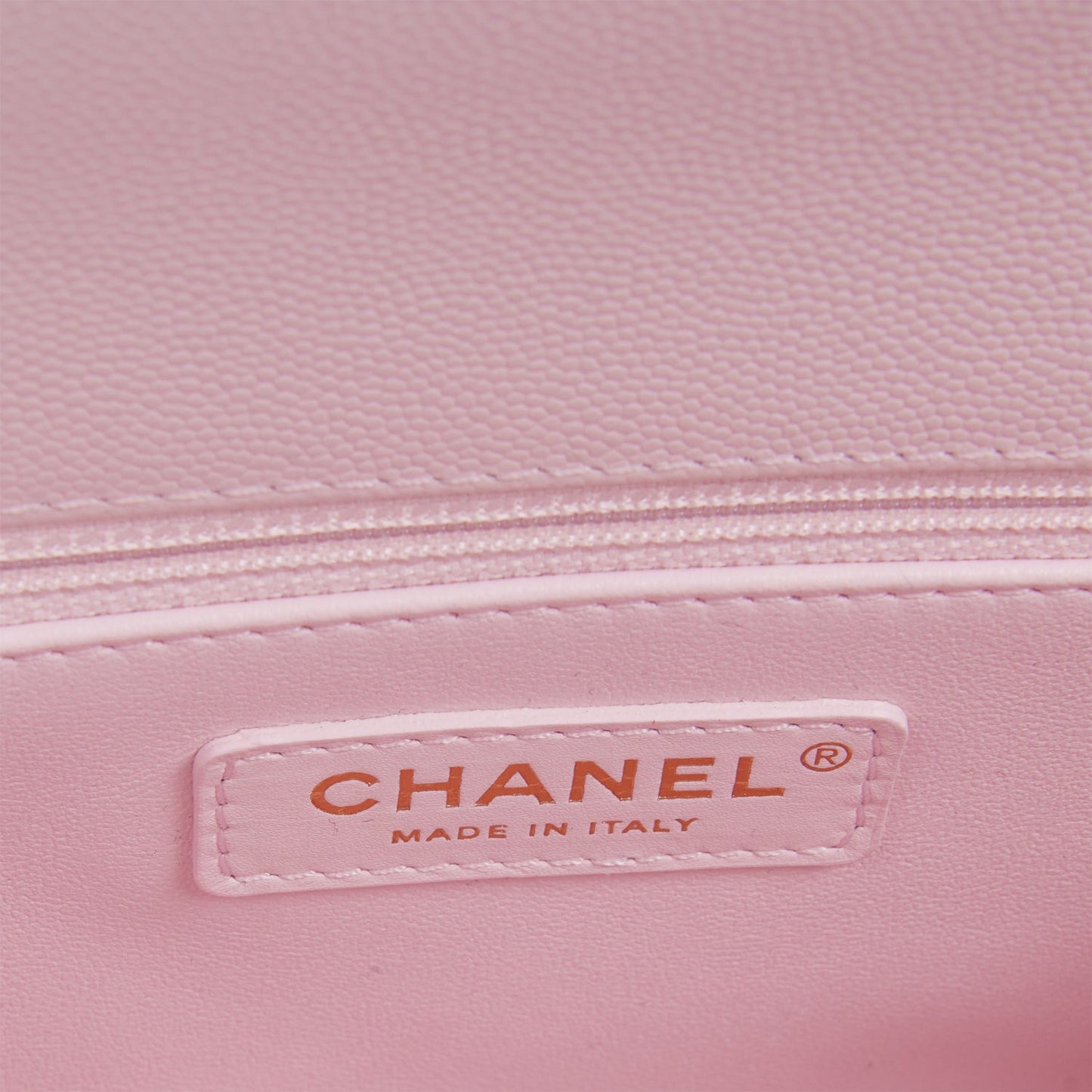 Chanel Medium Coco Handle Flap Bag Light Pink Caviar Light Gold Hardware