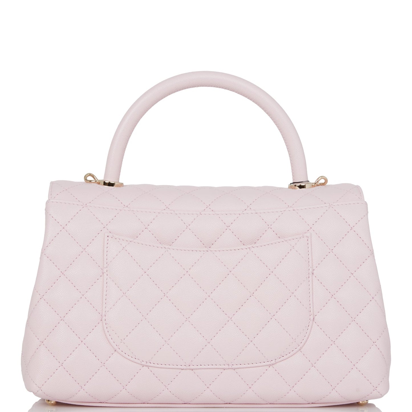 Chanel Medium Coco Handle Flap Bag Light Pink Caviar Light Gold Hardware