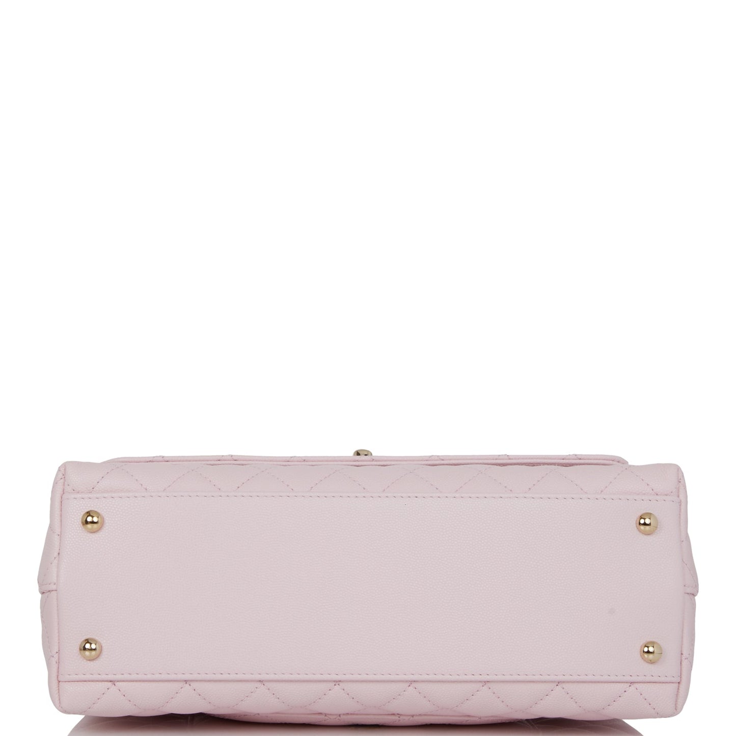 Chanel Medium Coco Handle Flap Bag Light Pink Caviar Light Gold Hardware