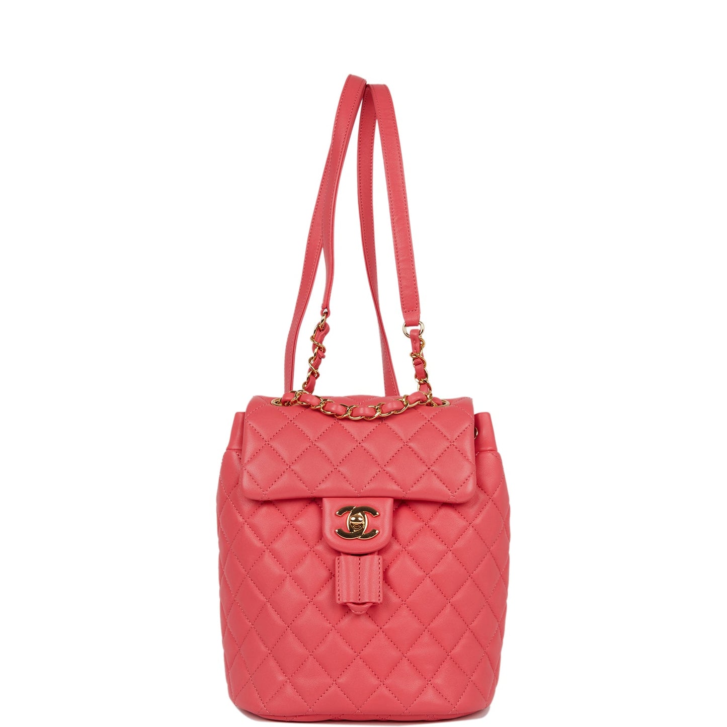 Chanel Mini Urban Spirit Backpack Rose Lambskin Gold Hardware
