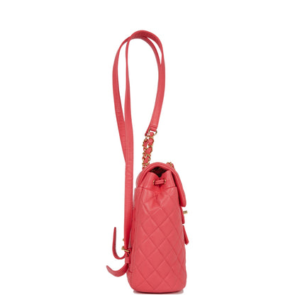 Chanel Mini Urban Spirit Backpack Rose Lambskin Gold Hardware