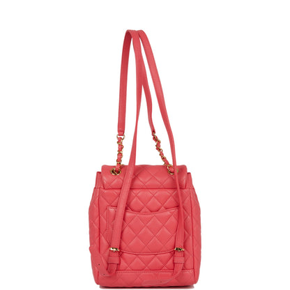 Chanel Mini Urban Spirit Backpack Rose Lambskin Gold Hardware