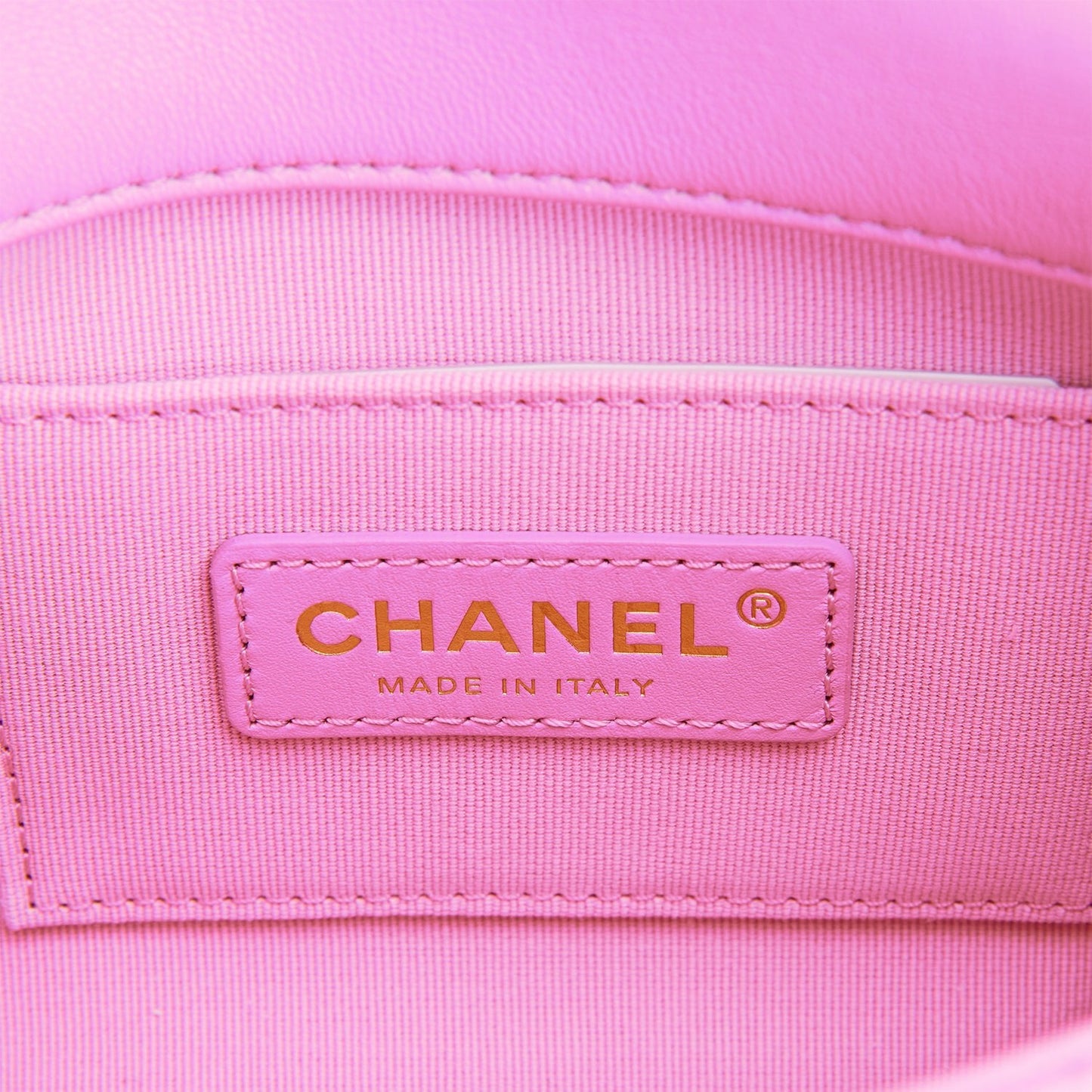 Chanel Lacquered Metal Mini Flap Bag Dark Pink Lambskin Antique Gold Hardware
