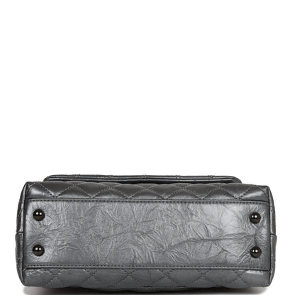 Chanel Small Coco Handle Flap Bag So Black Calfskin Black Hardware