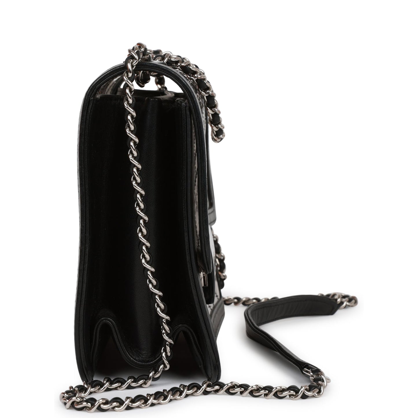 Chanel Naked Beauty Lock Flap Bag PVC Silver Hardware