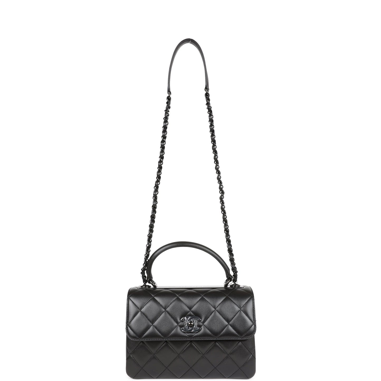 Chanel Large Trendy CC Bag SO Black Lambskin Black Hardware
