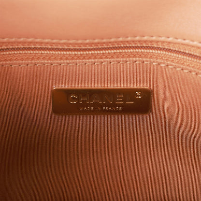 Chanel Medium 19 Flap Bag Caramel Calfskin Mixed Hardware