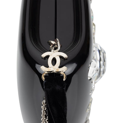 Chanel Minaudière Jewel Clutch Black Resin Silver Hardware