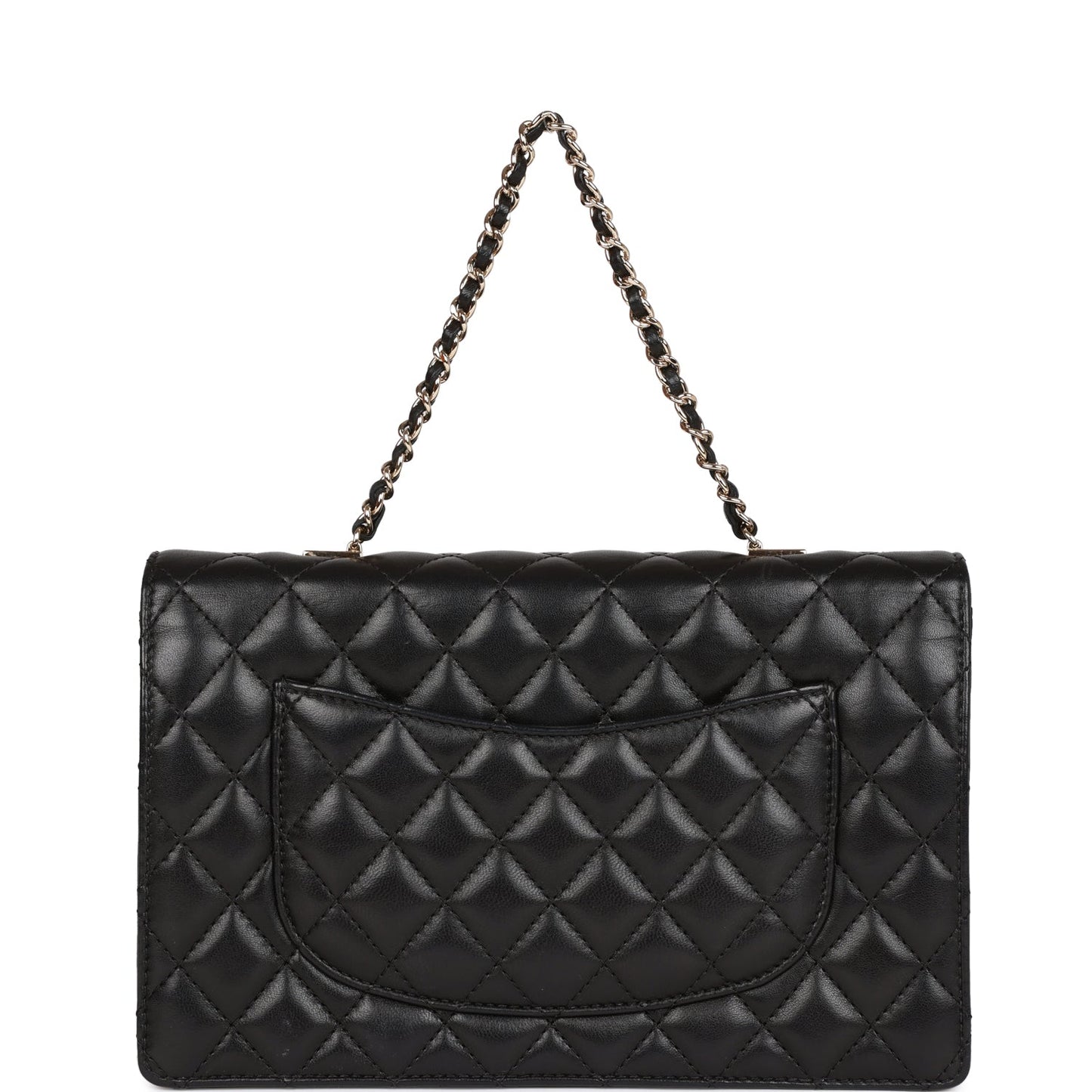 Chanel Fantasy Pearls Large Evening Flap Bag Black Lambskin Light Gold Hardware