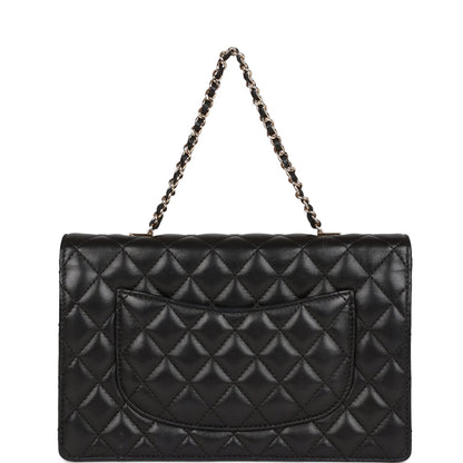 Chanel Fantasy Pearls Large Evening Flap Bag Black Lambskin Light Gold Hardware