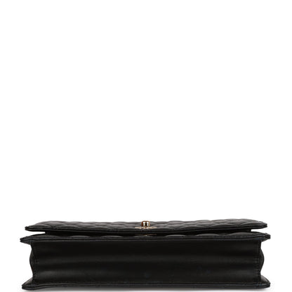 Chanel Fantasy Pearls Large Evening Flap Bag Black Lambskin Light Gold Hardware