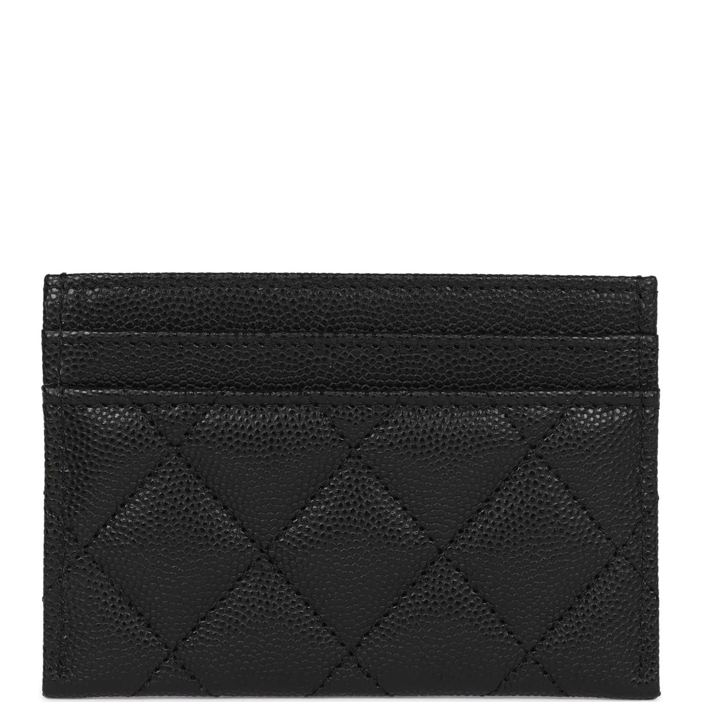 Chanel Card Holder Wallet Black Caviar Light Gold Hardware