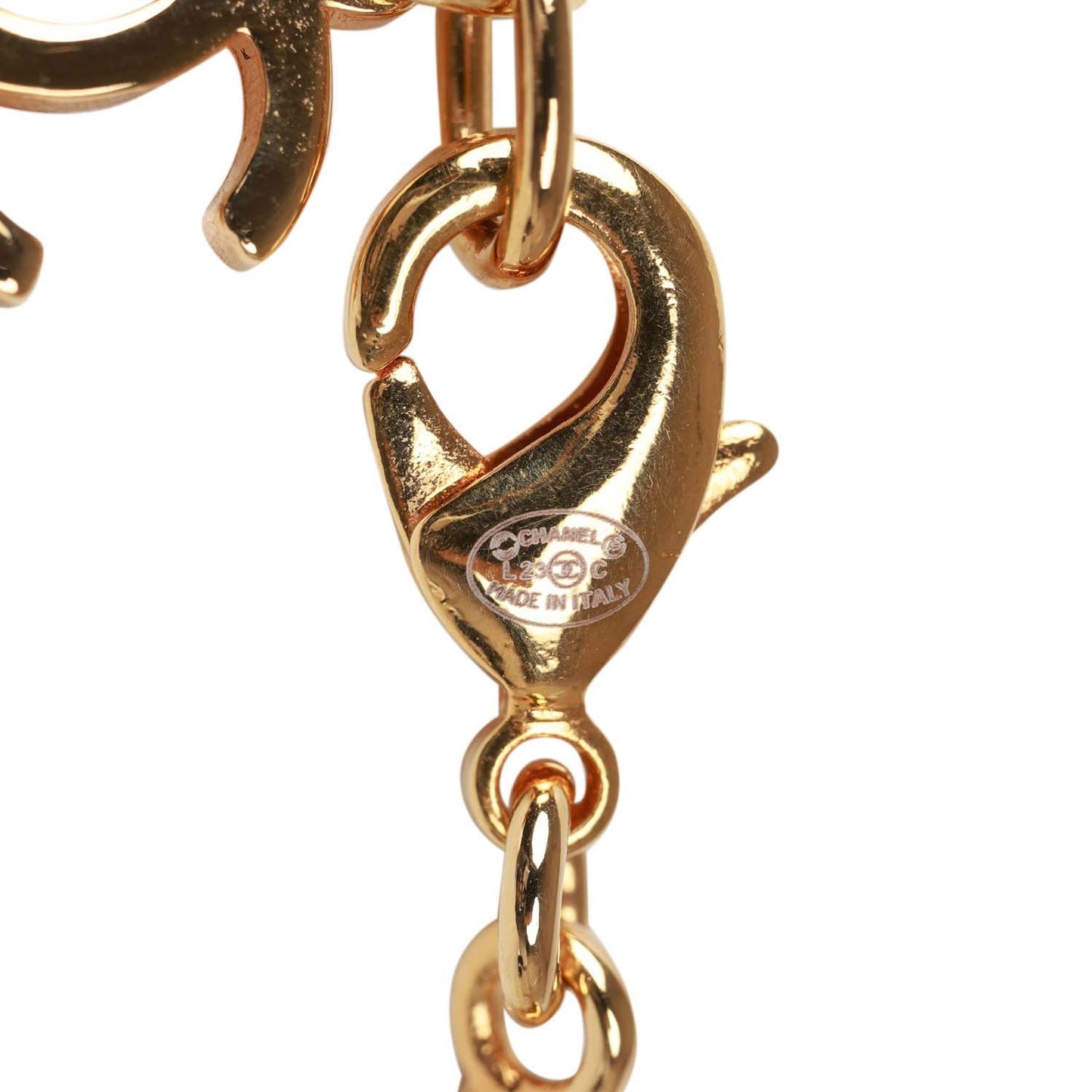 Chanel Faux Gold Crystal CC Choker Necklace