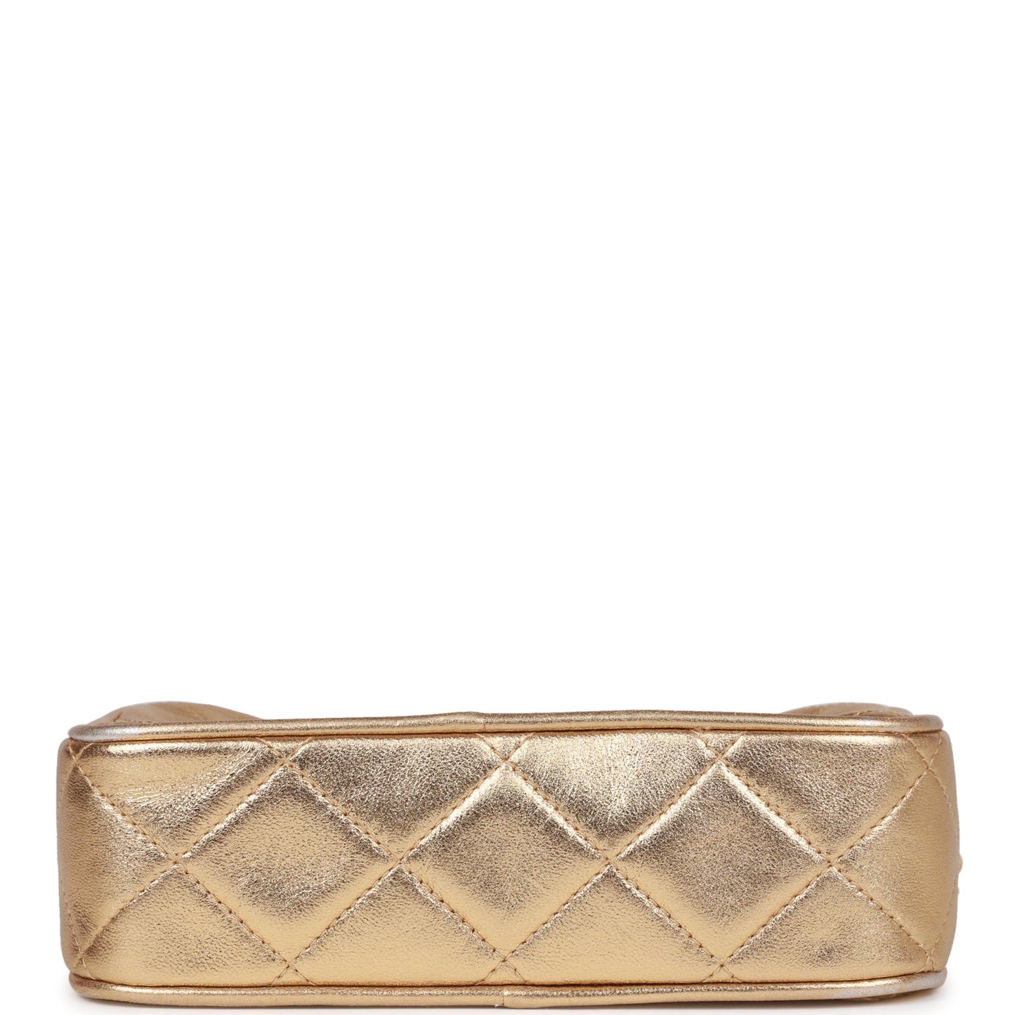 Chanel Vintage CC Camera Bag Gold Metallic Lambskin Gold Hardware