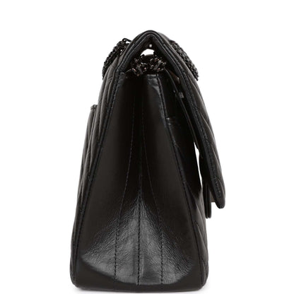 Chanel 226 Reissue 2.55 SO Black Chevron Calfskin Black Hardware