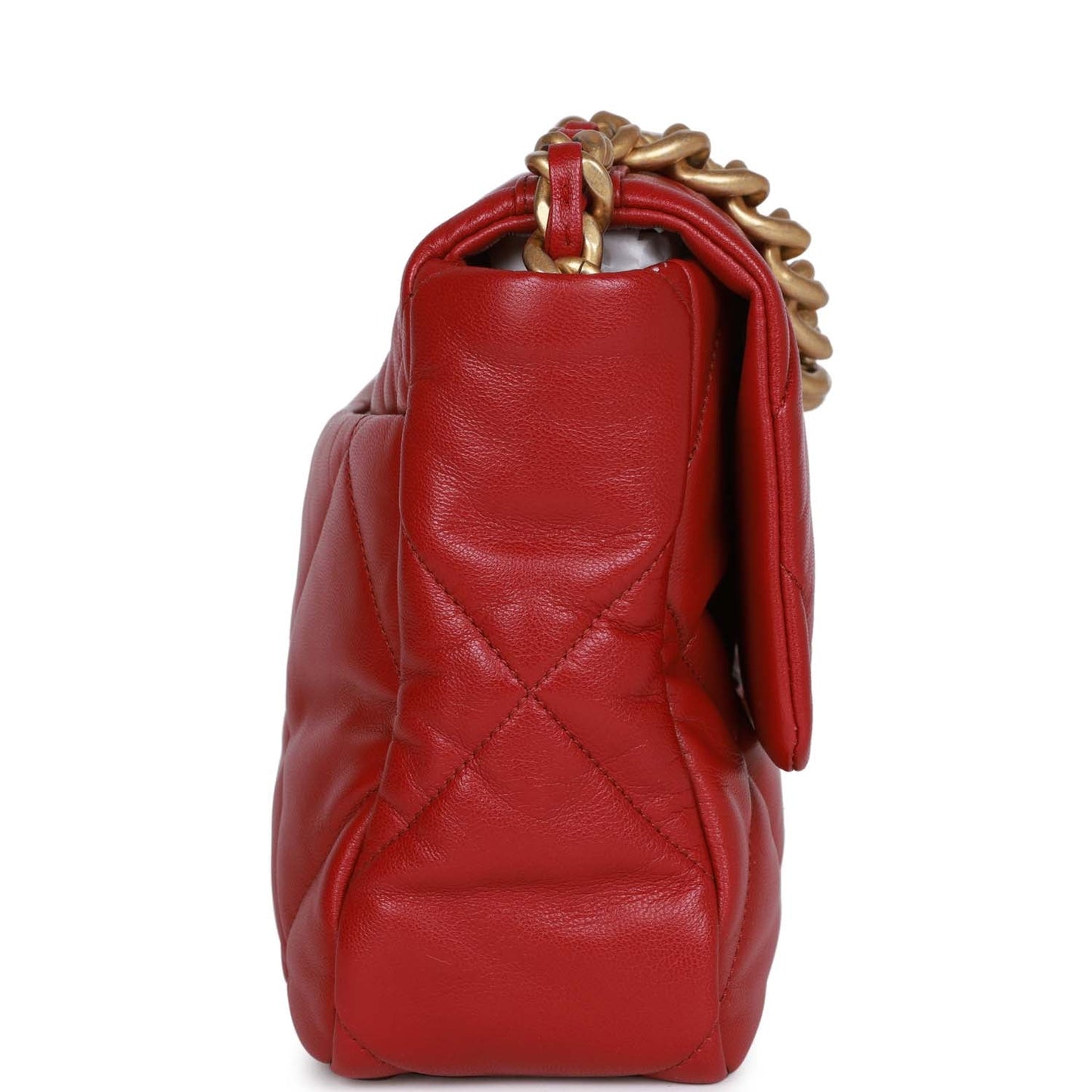 Chanel Medium 19 Flap Bag Red Calfskin Mixed Hardware
