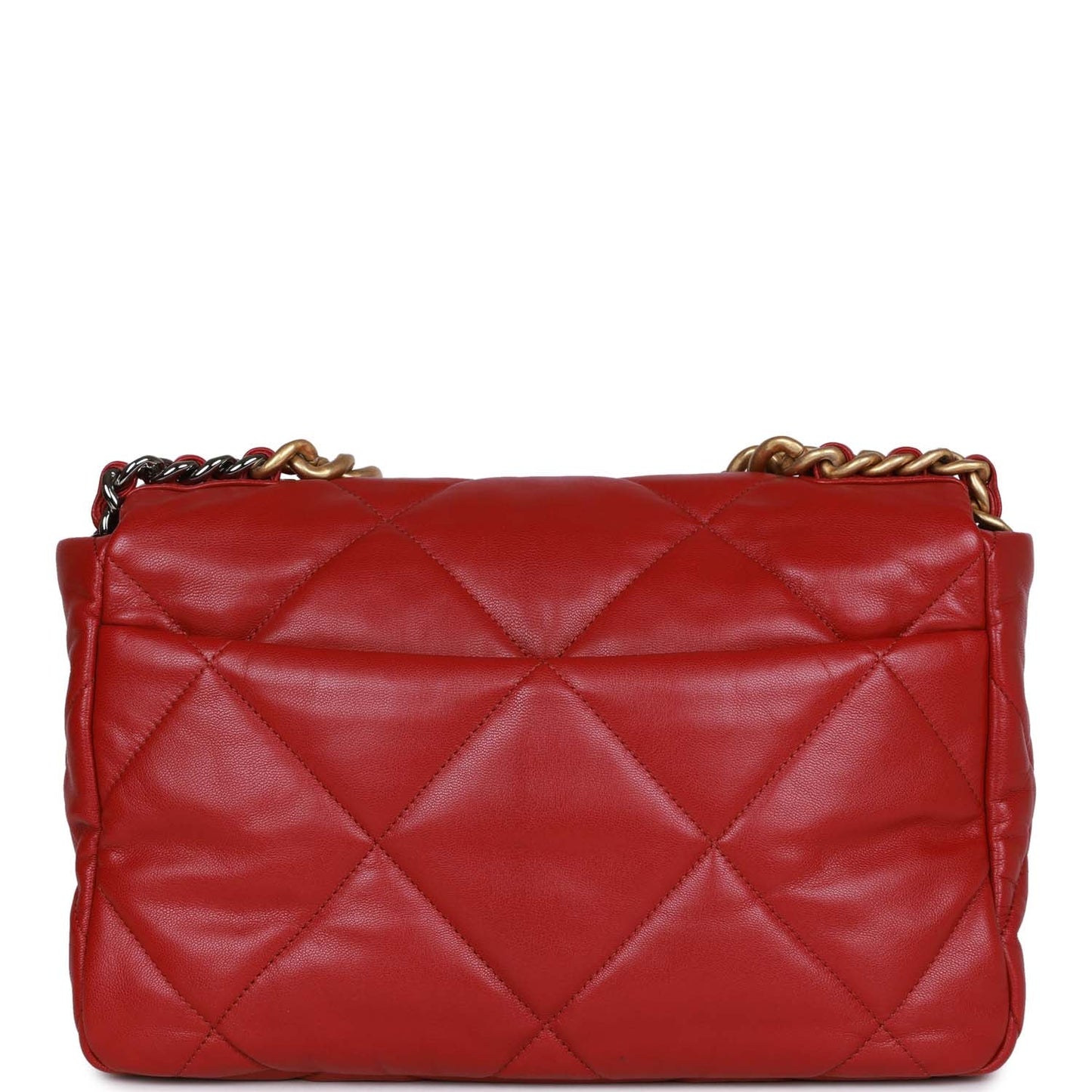 Chanel Medium 19 Flap Bag Red Calfskin Mixed Hardware