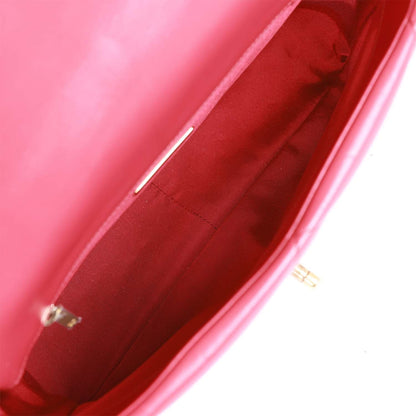 Chanel Medium 19 Flap Bag Red Calfskin Mixed Hardware
