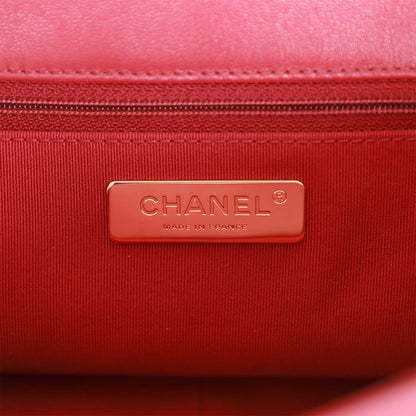 Chanel Medium 19 Flap Bag Red Calfskin Mixed Hardware