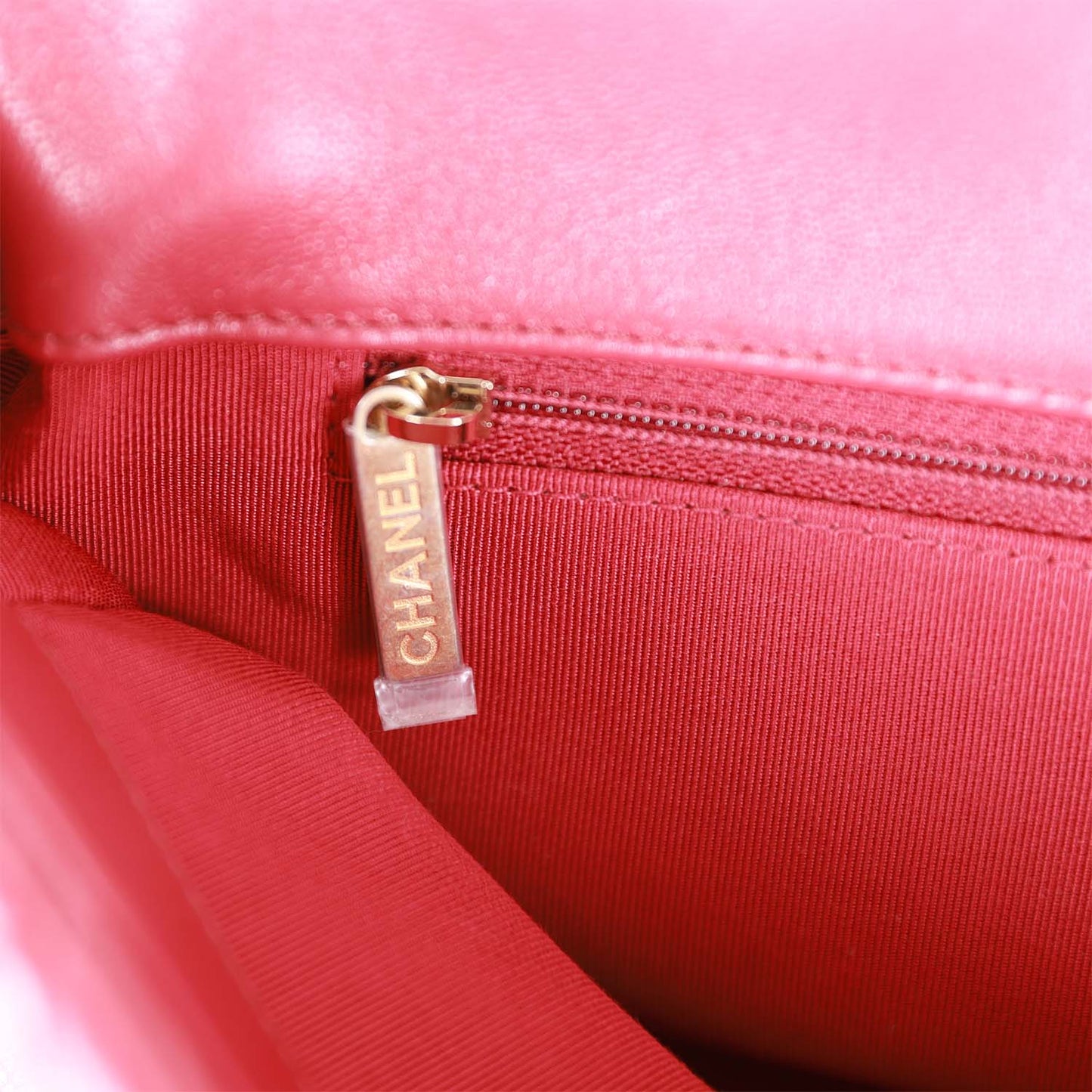 Chanel Medium 19 Flap Bag Red Calfskin Mixed Hardware