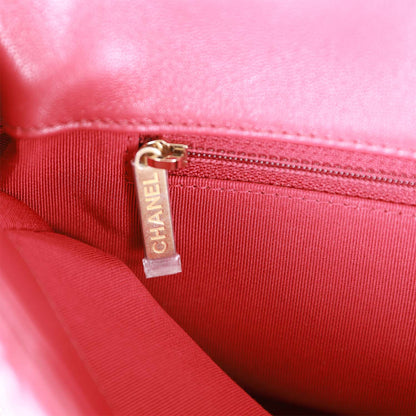 Chanel Medium 19 Flap Bag Red Calfskin Mixed Hardware