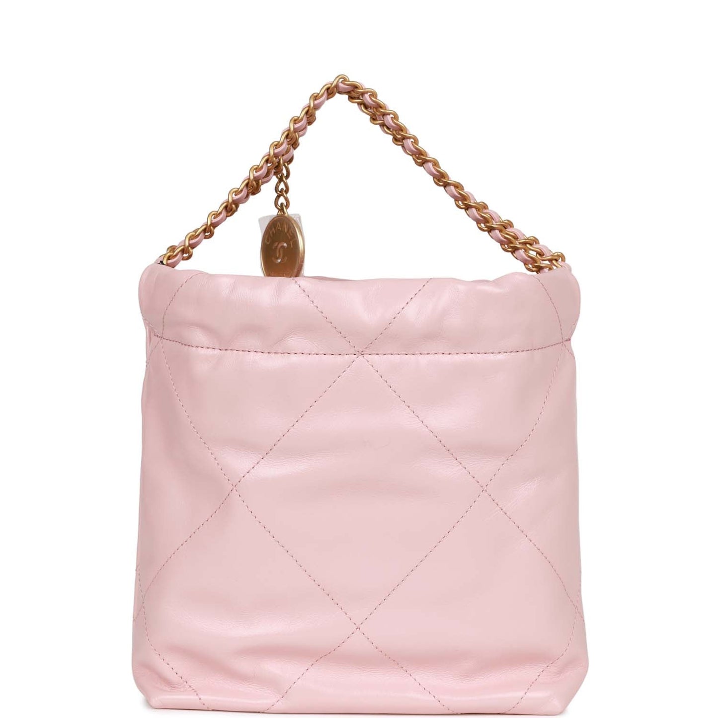 Chanel Mini 22 Bag Pink Calfskin Gold Hardware