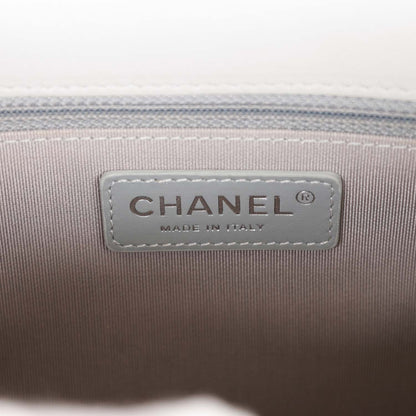 Chanel Companion Flap Bag Grey Goatskin Silver Hardware