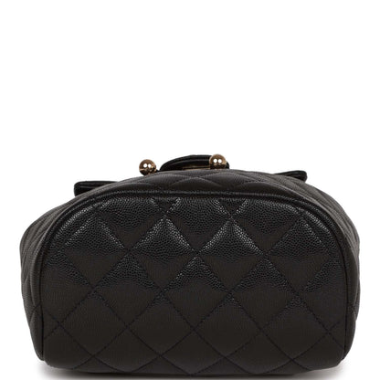 Chanel Mini Urban Spirit Backpack Black Caviar Gold Hardware