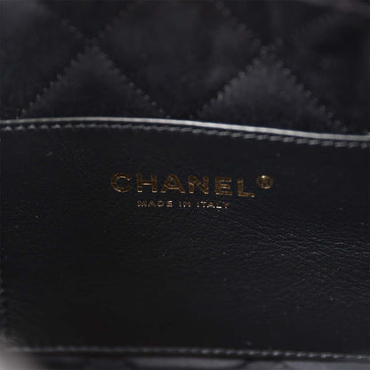 Chanel Mini 22 Bag Black Calfskin and Pearl Antique Gold Hardware