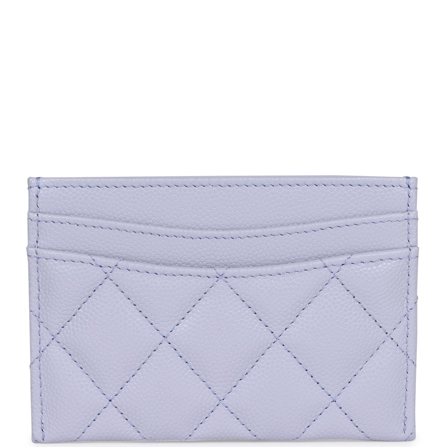 Chanel Card Holder Wallet Lilac Caviar Silver Hardware