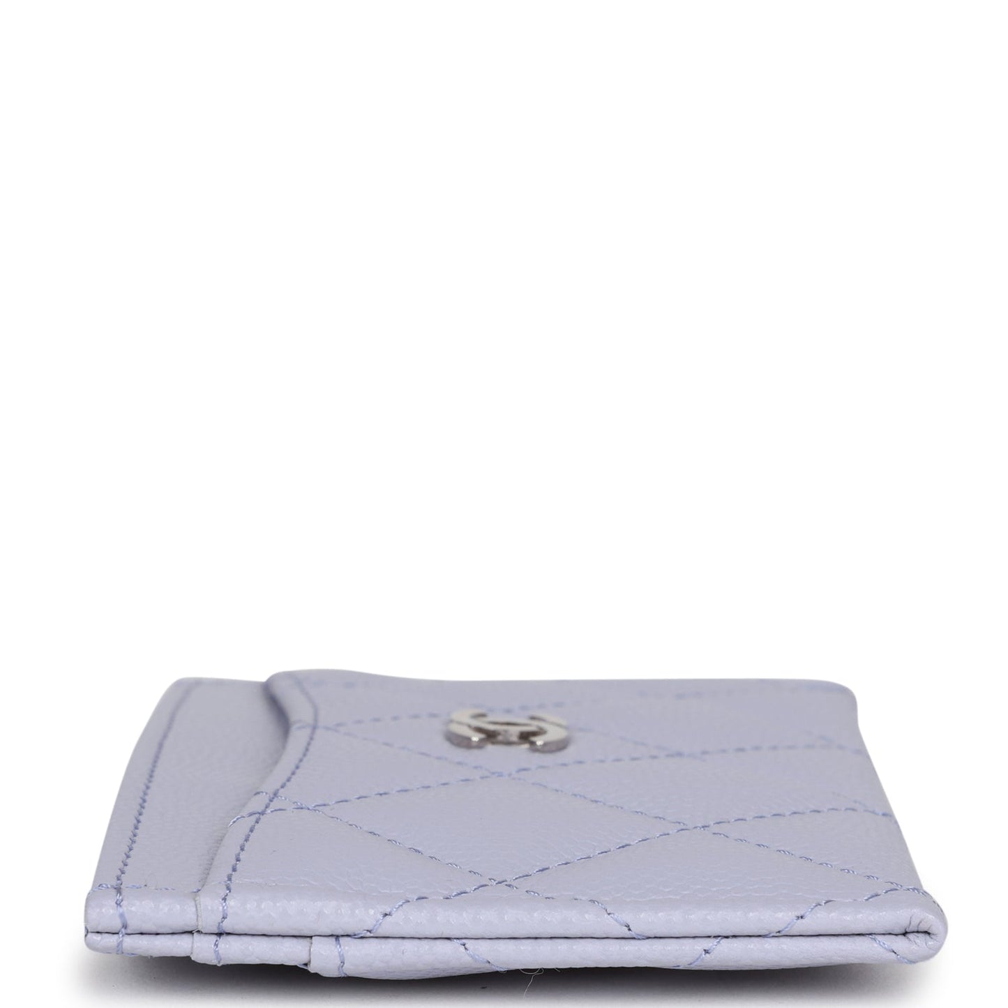 Chanel Card Holder Wallet Lilac Caviar Silver Hardware