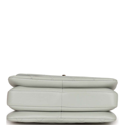 Chanel Large Trendy CC Bag Grey Lambskin Light Gold Hardware