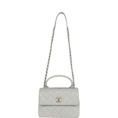 Chanel Large Trendy CC Bag Grey Lambskin Light Gold Hardware