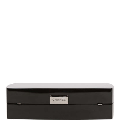 Chanel Minaudiere Compact Clutch Black Acrylic Silver Hardware