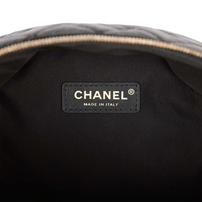 Chanel Large Backpack Black Caviar Light Gold Hardware