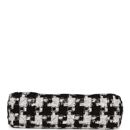 Chanel Medium 19 Flap Bag Black and White Tweed Mixed Hardware