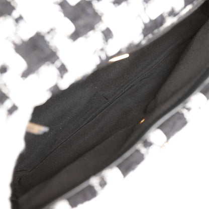 Chanel Medium 19 Flap Bag Black and White Tweed Mixed Hardware
