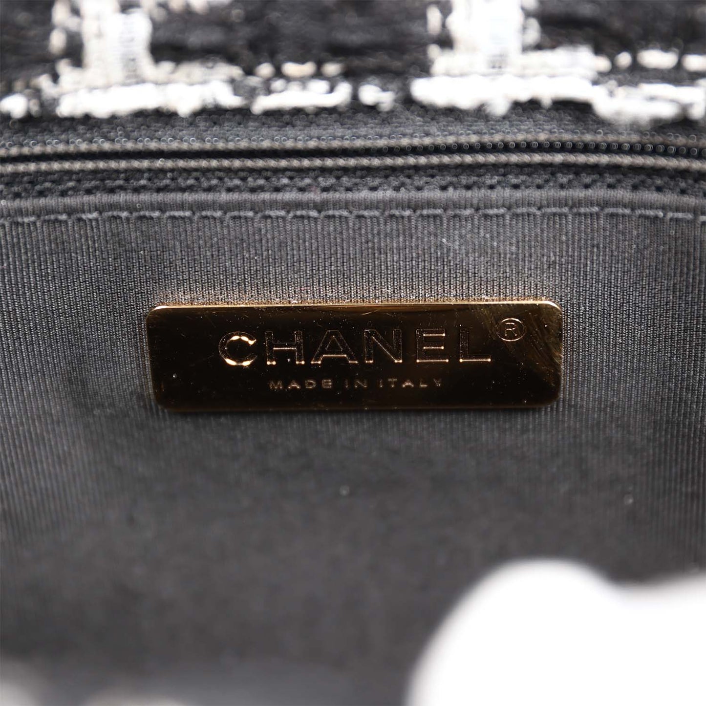 Chanel Medium 19 Flap Bag Black and White Tweed Mixed Hardware