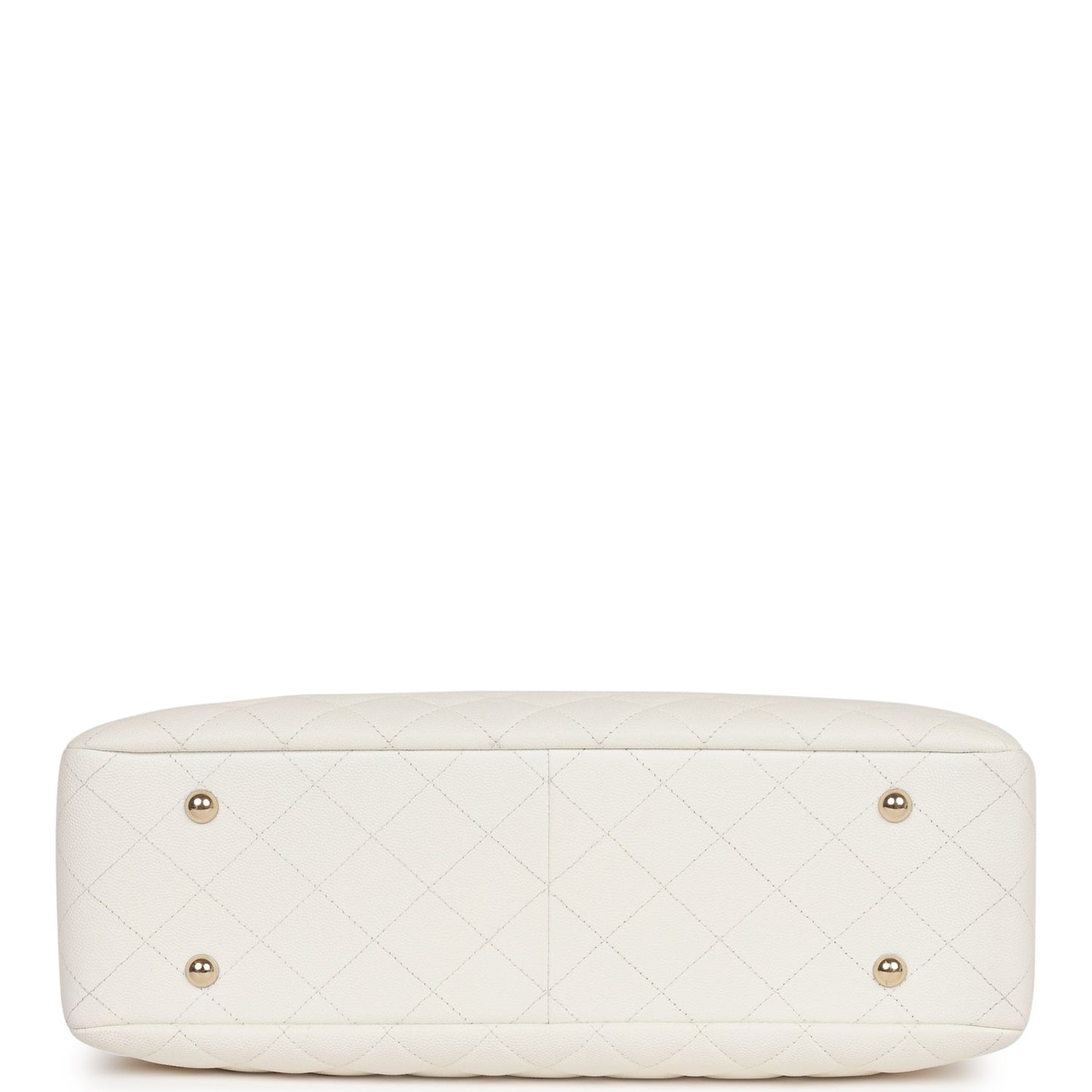 Chanel Large Classic Timeless Tote White Caviar Light Gold Hardware